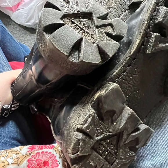 John Fluevog Black Leather Ankle Booties - Picture 8 of 8